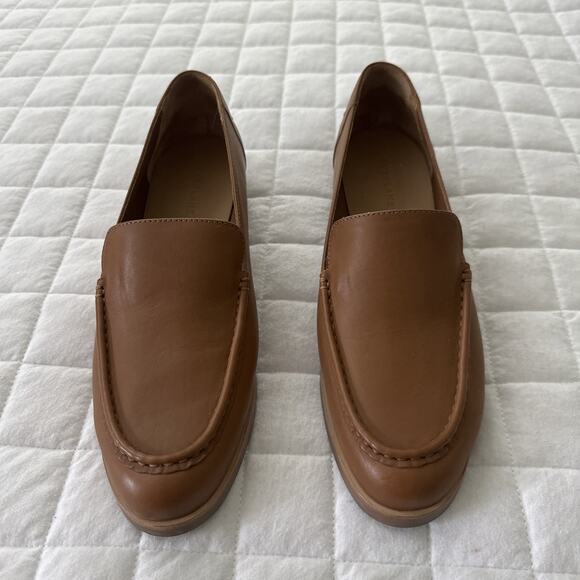 EVERLANE Womens Shoe 10 Modern Loafer Leather Camel Classic Preppy Professional - Picture 1 of 15